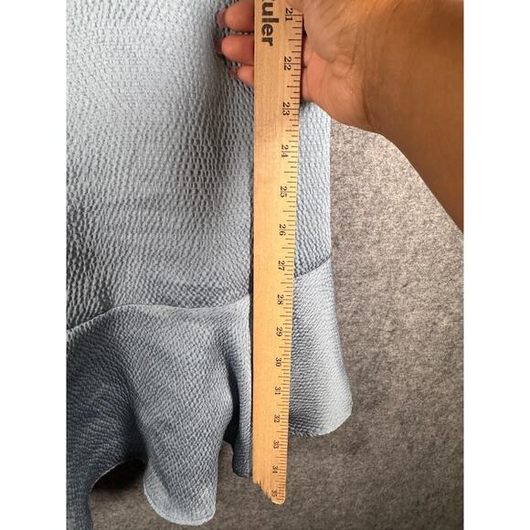 Vici Dress Women Medium Blue Call Me Angel Textured Satin‎ - Picture 3 of 7